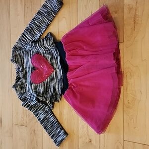 Long sleeve toddler heart dress size 24 mo
